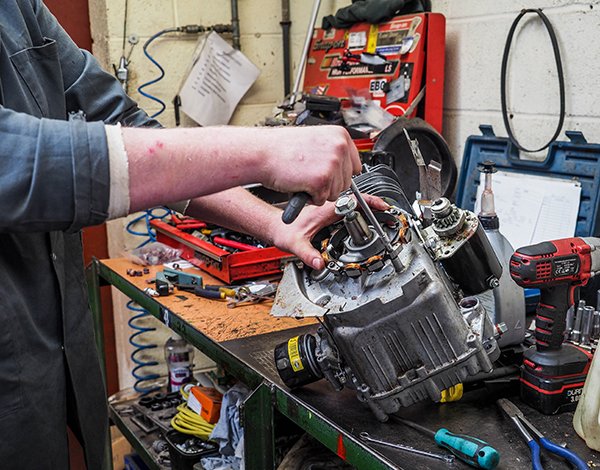 A machinery repair in our workshop